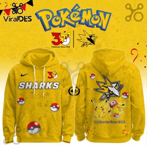 San Jose Sharks NHL x Pokemon 30th Anniversary Hoodie And Joggers