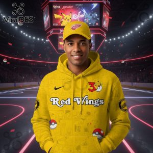 Detroit Red Wings NHL x Pokemon 30th Anniversary Hoodie And Joggers