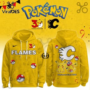 Calgary Flames NHL x Pokemon 30th Anniversary Hoodie And Joggers