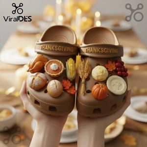 Thanksgiving Premium Crocs Clogs With Charms