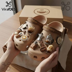 Coffee Lovers Premium Crocs Clogs With Charms