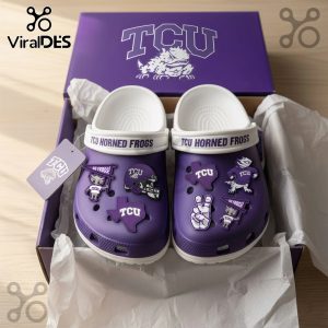 Premium TCU Horned Frogs Crocs With Charms