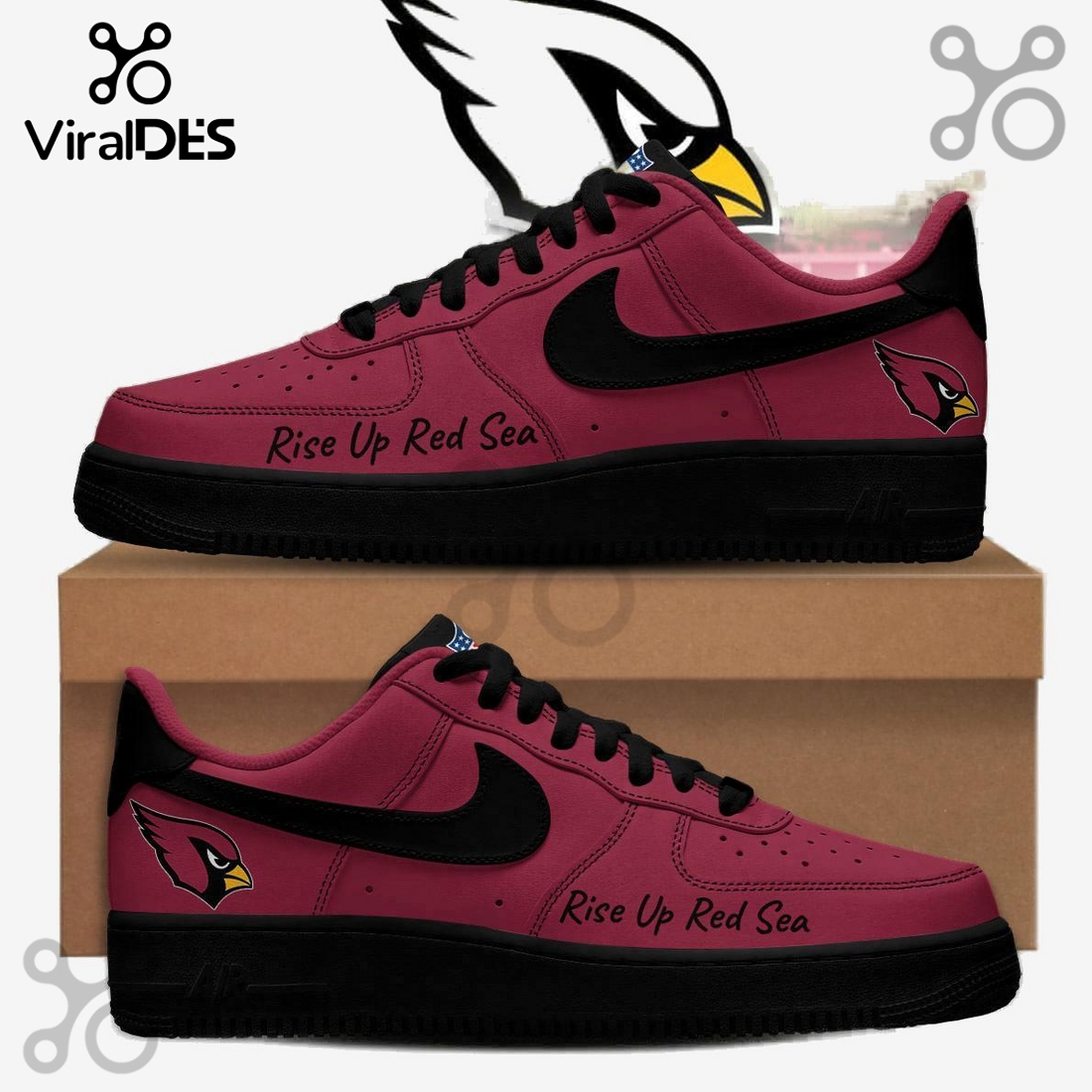 Arizona Cardinals NFL Super Bowl 2026 Air Force 1 Sneakers Arizona Cardinals NFL Super Bowl 2026 Air Force 1 Sneakers