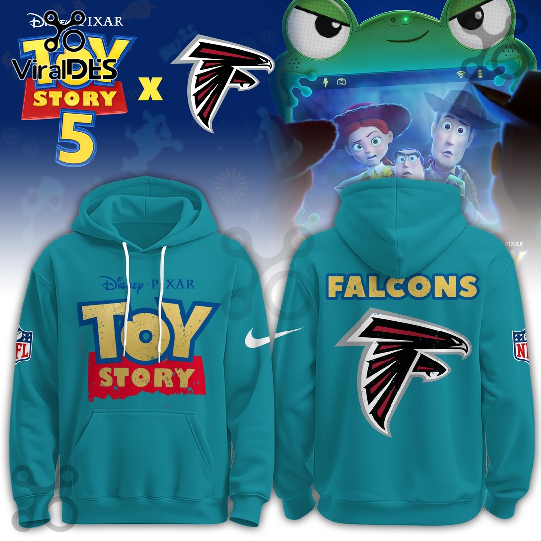 Atlanta Falcons x Toy Story 5 Limited Edition Hoodie And Joggers Atlanta Falcons x Toy Story 5 Limited Edition Hoodie And Joggers