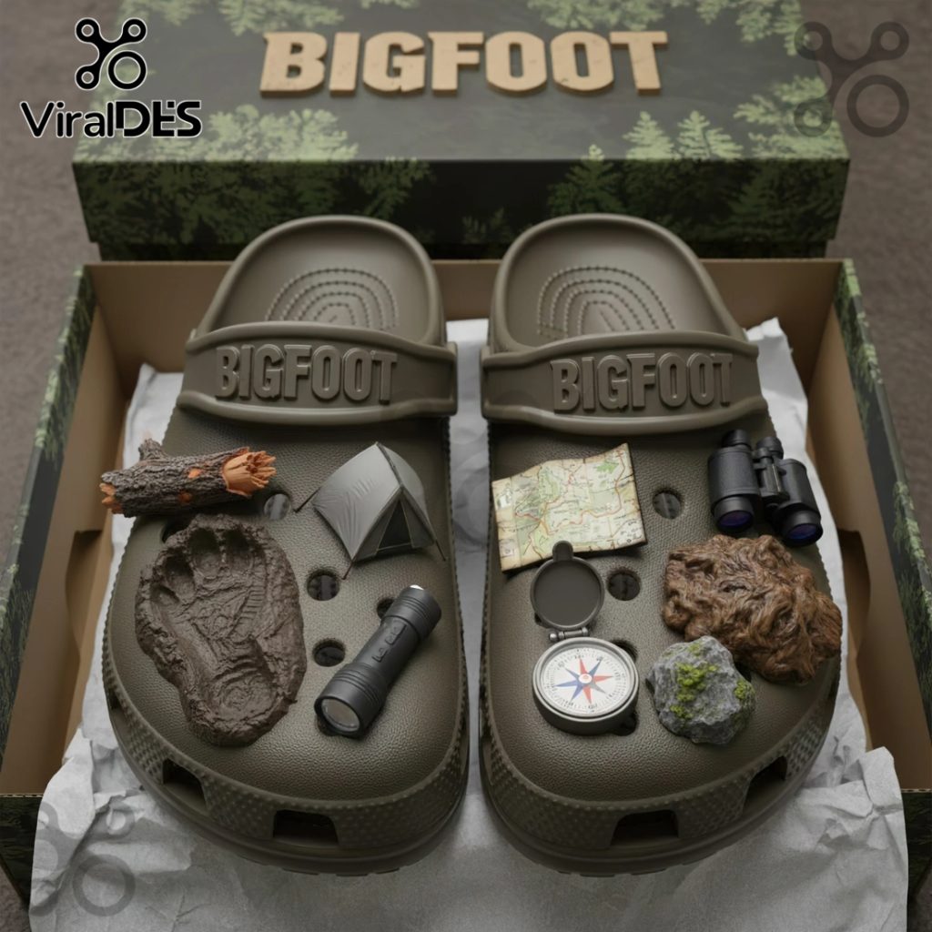 Bigfoot Premium Crocs Clogs With Charms