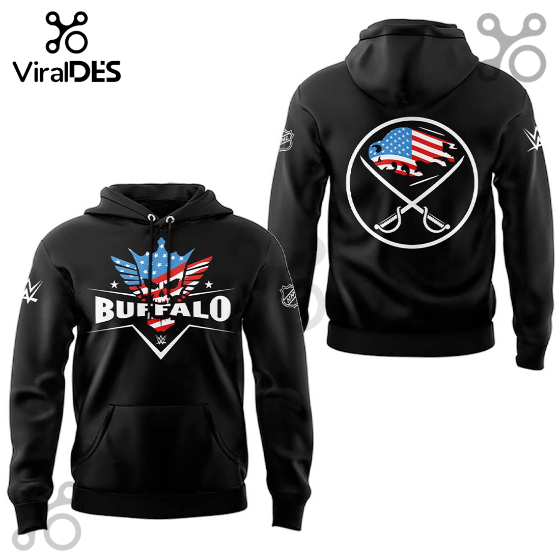 Buffalo Sabres x WWE Black Hoodie Limited Edition Buffalo Sabres x WWE Black Hoodie Limited Edition