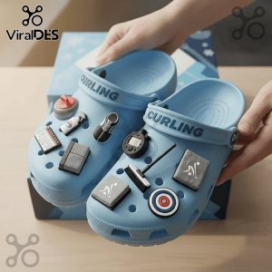 Curling Premium Crocs Clogs With Charms