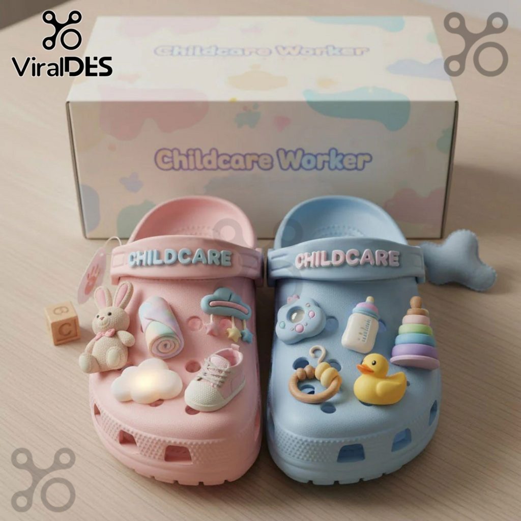 Childcare Worker Premium Crocs Clogs With Charms