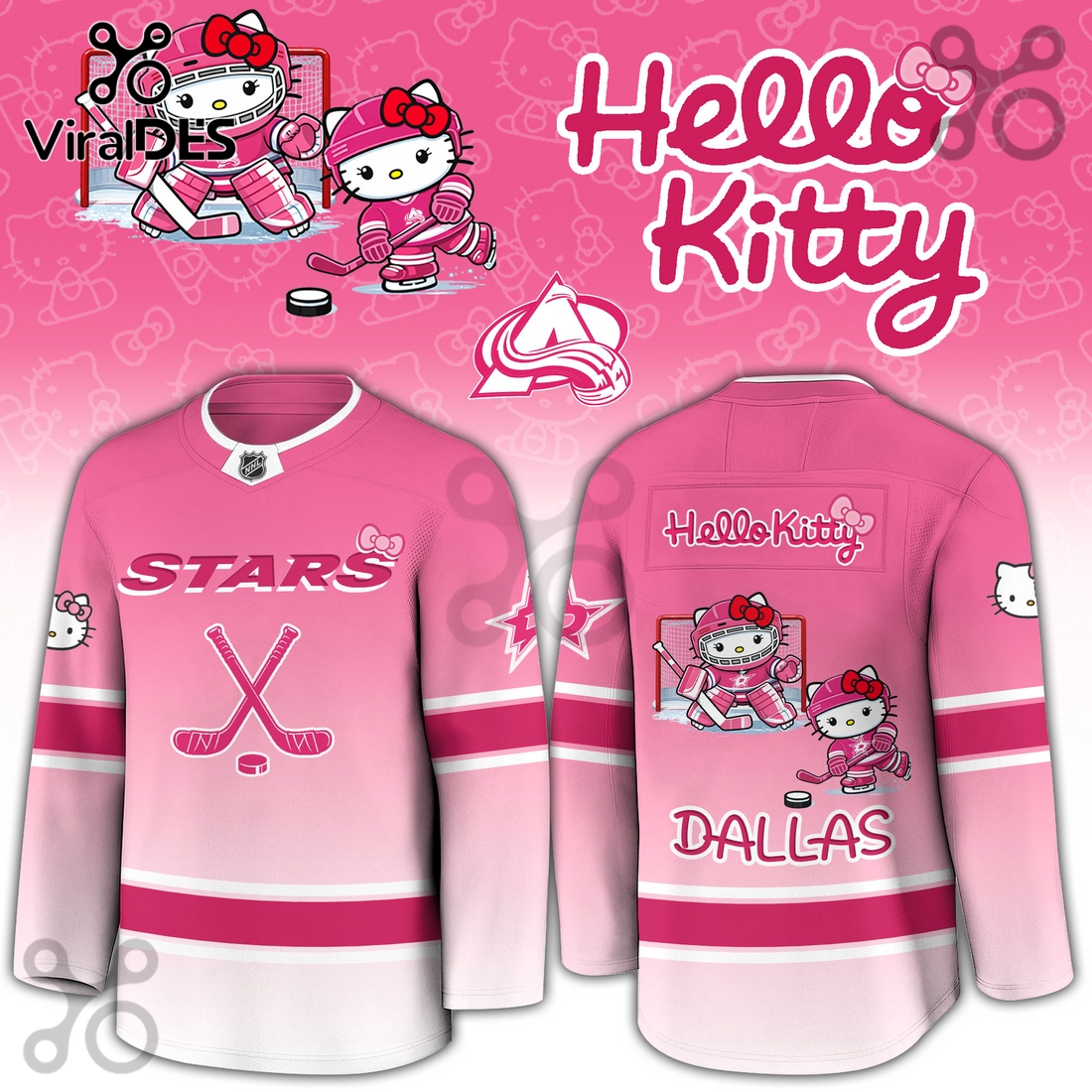 Colorado Avalanche NHL x Hello Kitty Hockey Jersey Colorado Avalanche NHL x Hello Kitty Hockey Jersey
