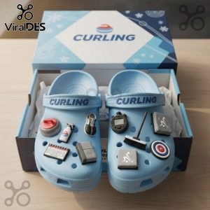 Curling Premium Crocs Clogs With Charms