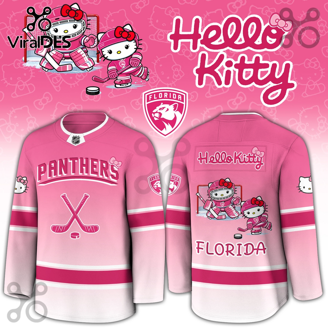 Florida Panthers NHL x Hello Kitty Hockey Jersey Florida Panthers NHL x Hello Kitty Hockey Jersey
