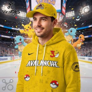 Colorado Avalanche NHL x Pokemon 30th Anniversary Hoodie And Joggers