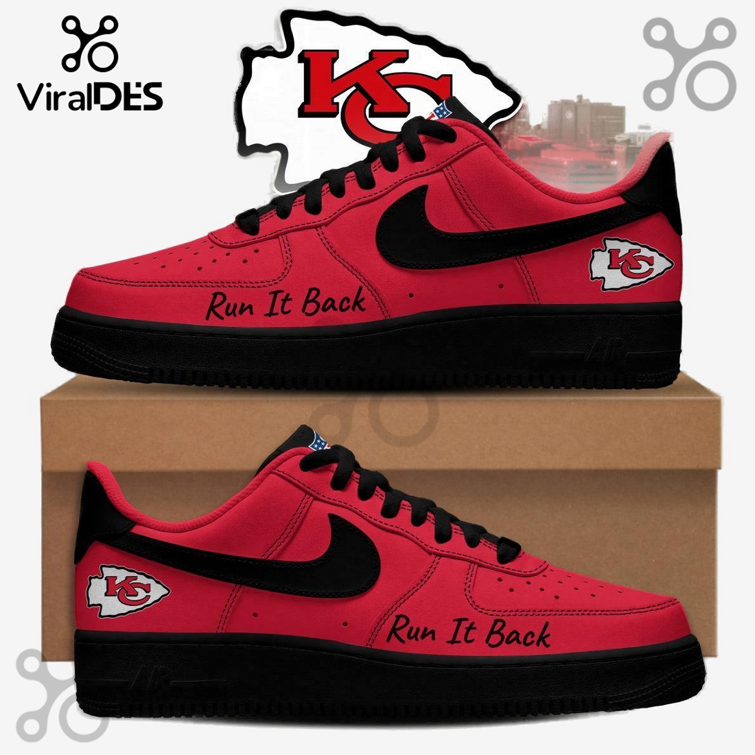 Kansas City Chiefs NFL Super Bowl 2026 Air Force 1 Sneakers Kansas City Chiefs NFL Super Bowl 2026 Air Force 1 Sneakers