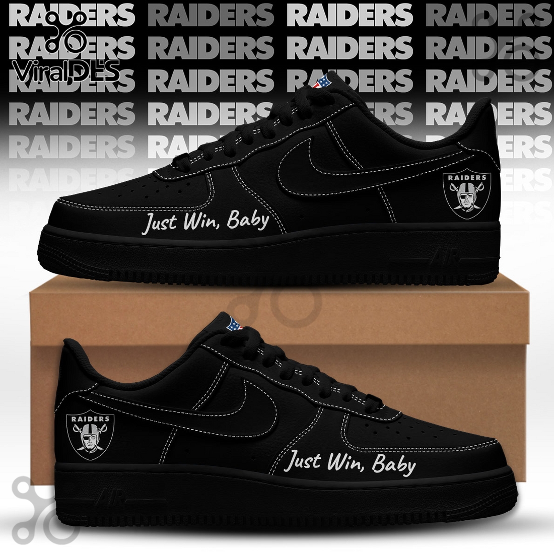 Las Vegas Raiders NFL Super Bowl 2026 Air Force 1 Sneakers Las Vegas Raiders NFL Super Bowl 2026 Air Force 1 Sneakers