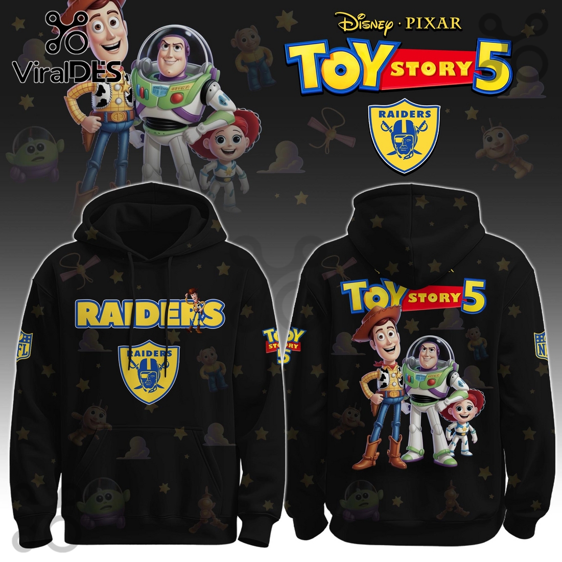 Las Vegas Raiders NFL x Toy Story 5 Limited Hoodie And Joggers Las Vegas Raiders NFL x Toy Story 5 Limited Hoodie And Joggers