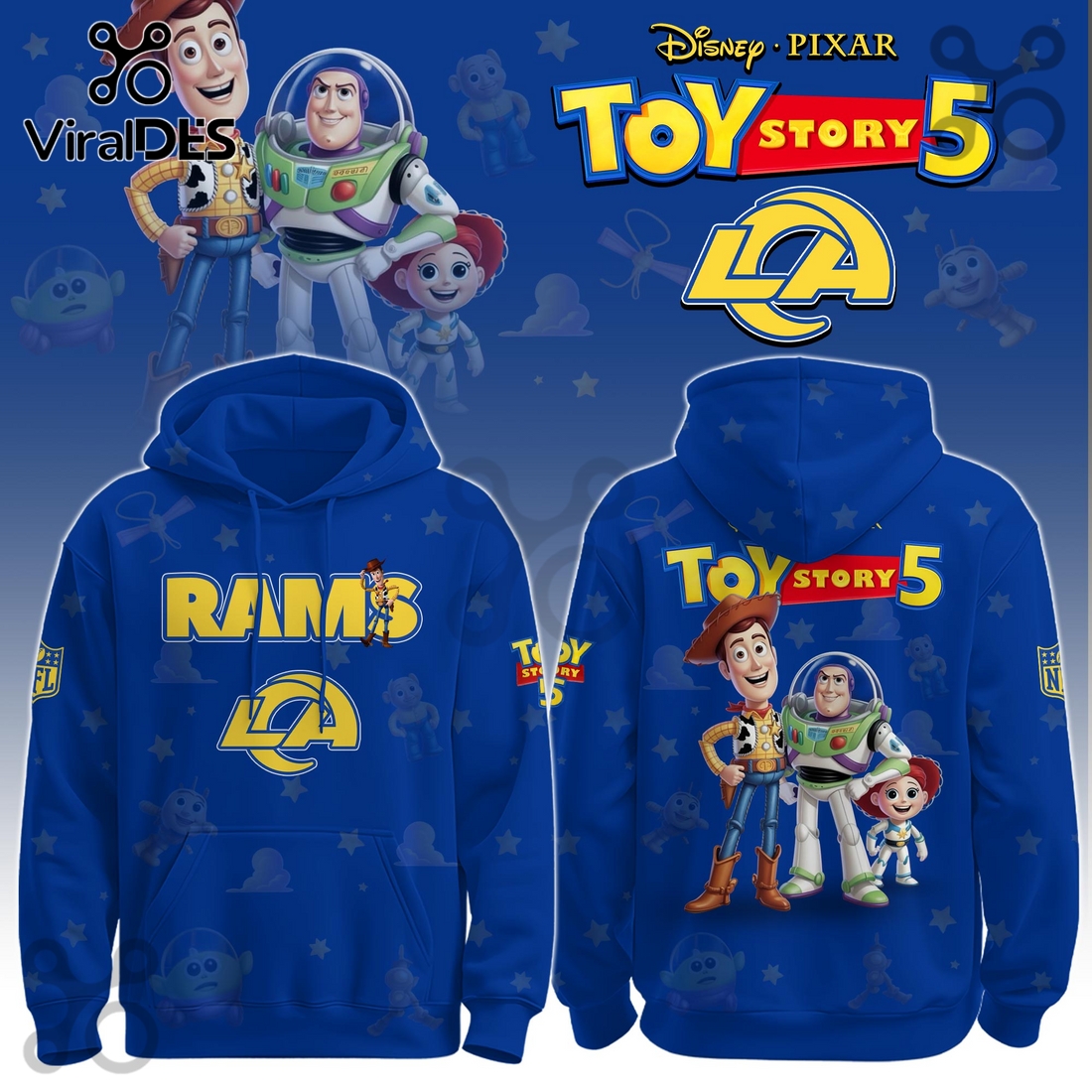 Los Angeles Rams NFL x Toy Story 5 Limited Hoodie And Joggers Los Angeles Rams NFL x Toy Story 5 Limited Hoodie And Joggers