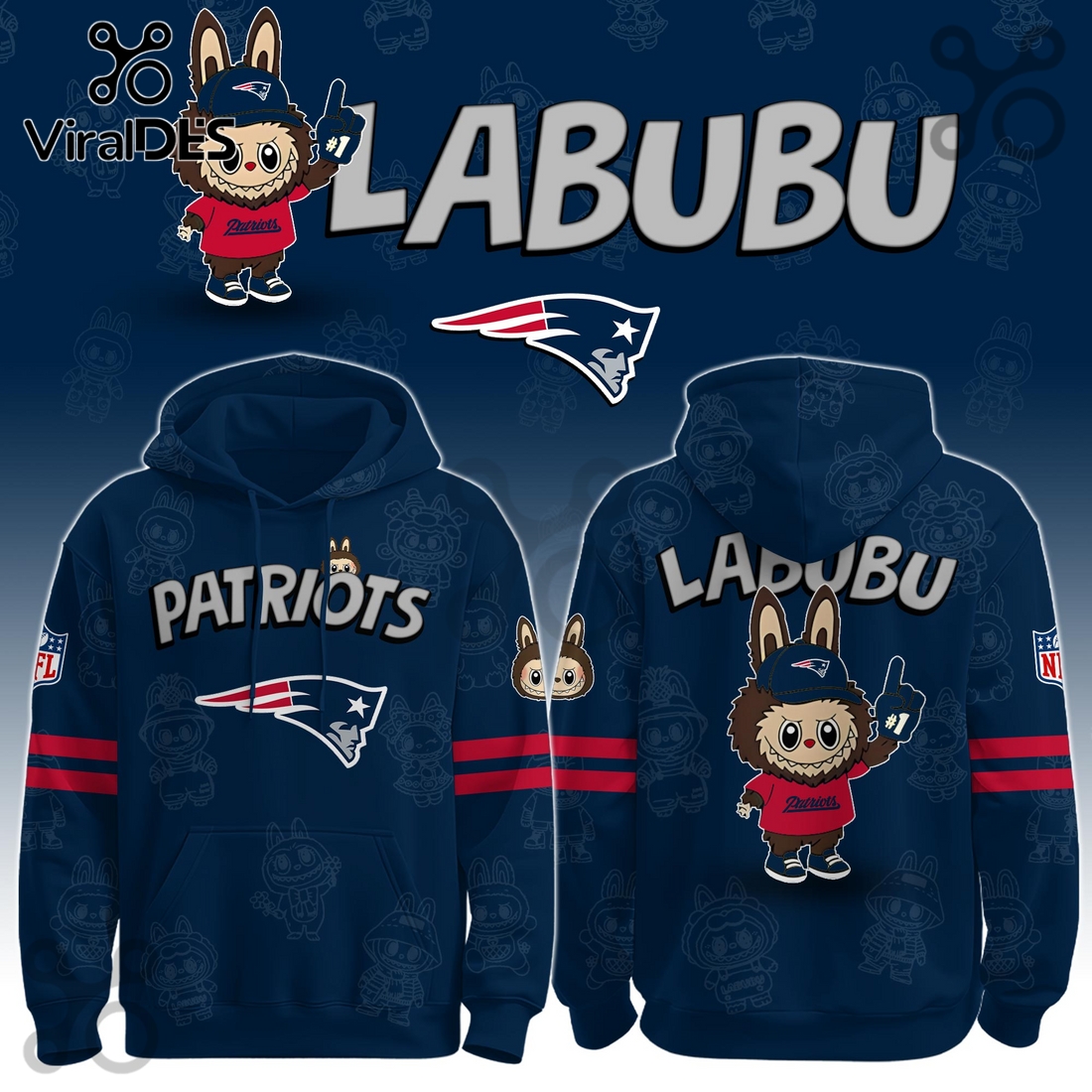 New England Patriots NFL x Labubu Limited Edition Hoodie And Joggers New England Patriots NFL x Labubu Limited Edition Hoodie And Joggers