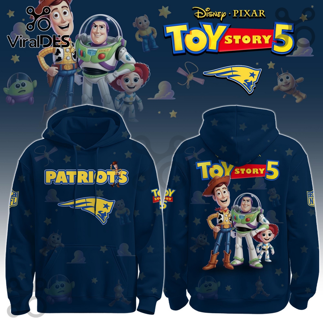 New England Patriots NFL x Toy Story 5 Limited Hoodie And Joggers New England Patriots NFL x Toy Story 5 Limited Hoodie And Joggers