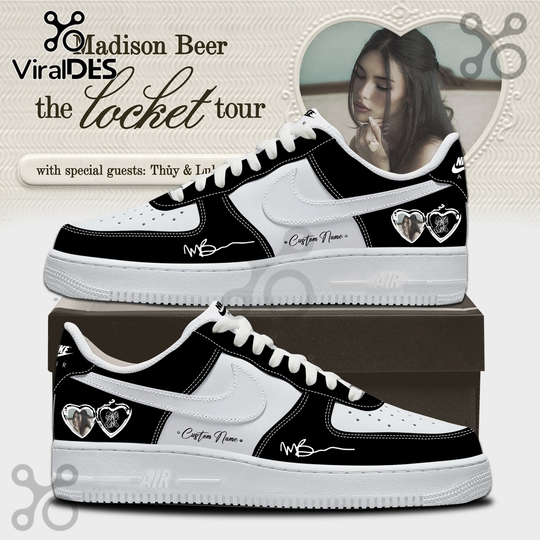 Premium Madison Beer The Locket Tour Air Force 1 Sneakers Premium Madison Beer The Locket Tour Air Force 1 Sneakers