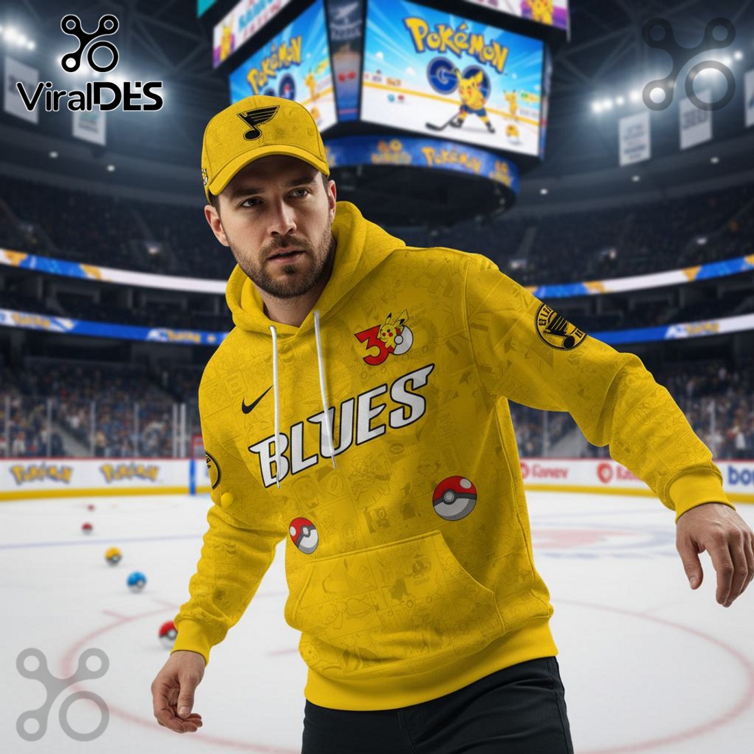 St. Louis Blues NHL x Pokemon 30th Anniversary Hoodie And Joggers St. Louis Blues NHL x Pokemon 30th Anniversary Hoodie And Joggers