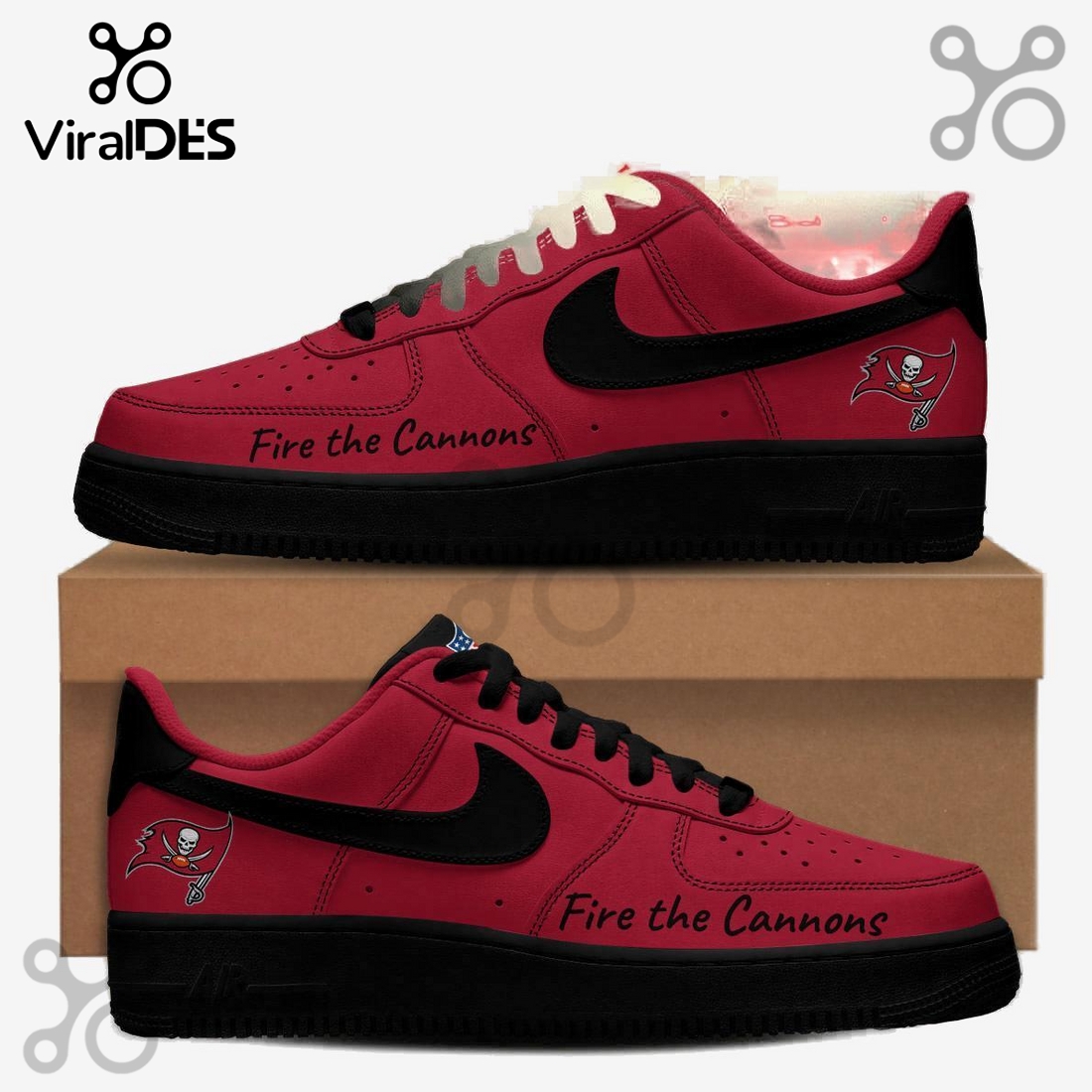 Tampa Bay Buccaneers NFL Super Bowl 2026 Air Force 1 Sneakers Tampa Bay Buccaneers NFL Super Bowl 2026 Air Force 1 Sneakers