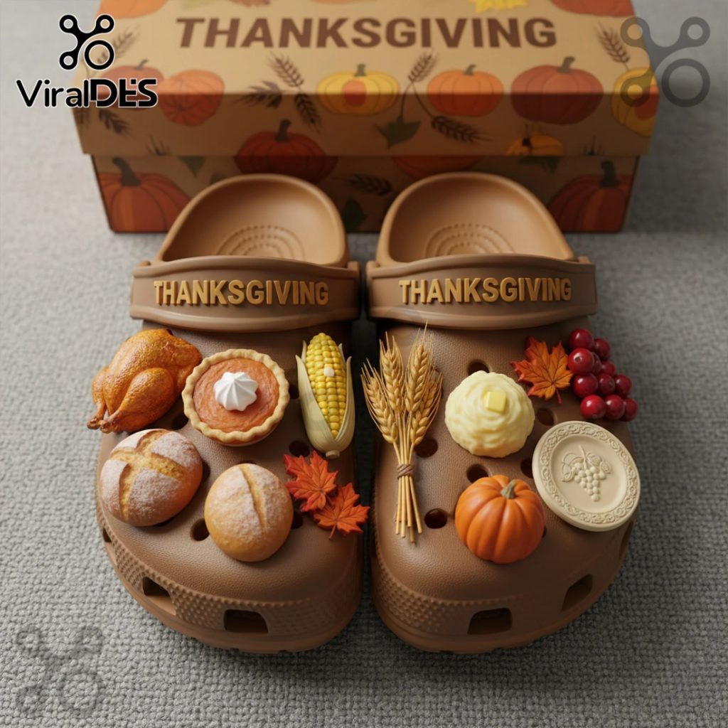 Thanksgiving Premium Crocs Clogs With Charms