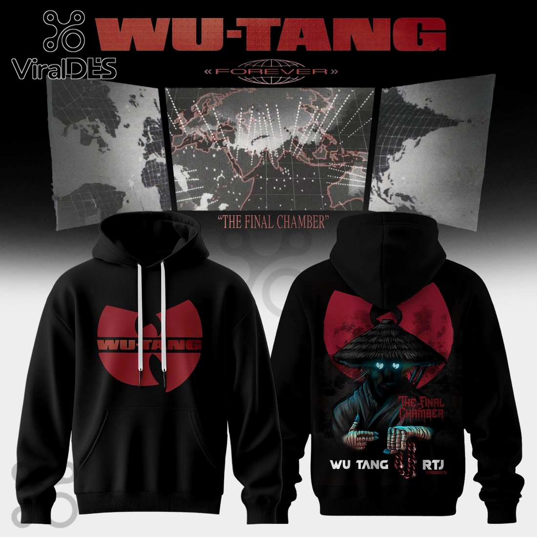 Wu-Tang Clan 2026 The Final Chamber Tour Black Hoodie Wu-Tang Clan 2026 The Final Chamber Tour Black Hoodie