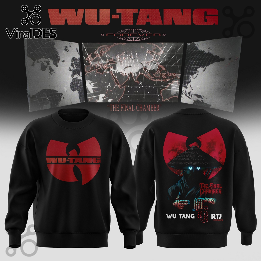 Wu-Tang Clan 2026 The Final Chamber Tour Black Hoodie Wu-Tang Clan 2026 The Final Chamber Tour Black Hoodie