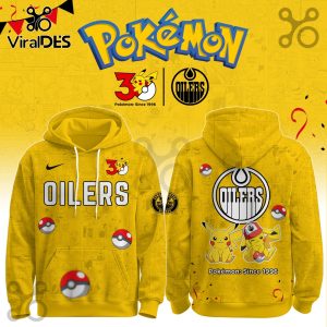 Edmonton Oilers NHL x Pokemon 30th Anniversary Hoodie And Joggers