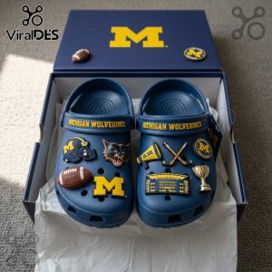 Premium Michigan Wolverines Crocs With Charms