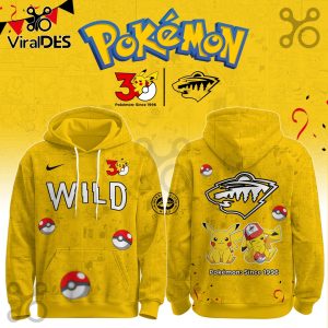 Minnesota Wild NHL x Pokemon 30th Anniversary Hoodie And Joggers