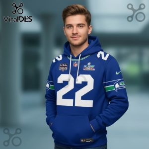 Seattle Seahawks Shaheed 22 Super Bowl LVII Commemorative 3D Hoodie