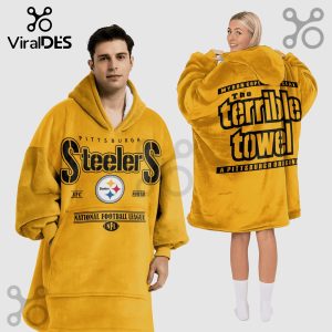 Pittsburgh Steelers Terrible Towel Oversized Blanket Hoodie