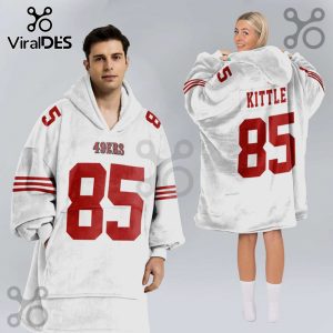 San Francisco 49ers George Kittle 85 Football Oversized Blanket Hoodie