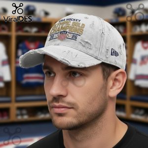 USA Hockey Olympic Gold Champions 2026 Distressed Cotton Dad Hat