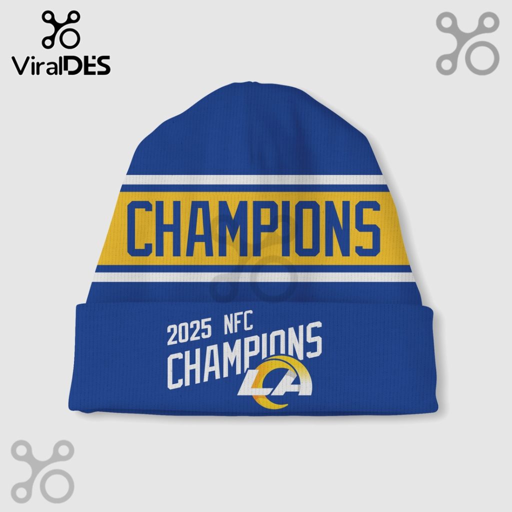 2025 NFC Champions Los Angeles Rams Beanie Hat 2025 NFC Champions Los Angeles Rams Beanie Hat