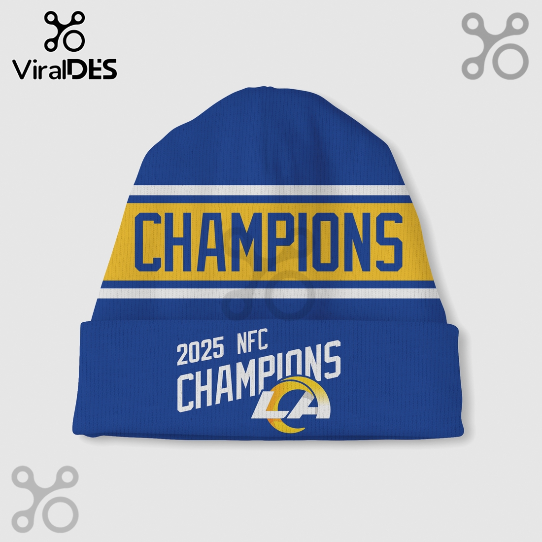 2025 NFC Champions Los Angeles Rams Beanie Hat 2025 NFC Champions Los Angeles Rams Beanie Hat