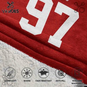 San Francisco 49ers Bosa 97 They Not Like Us Graphic Blanket Hoodie