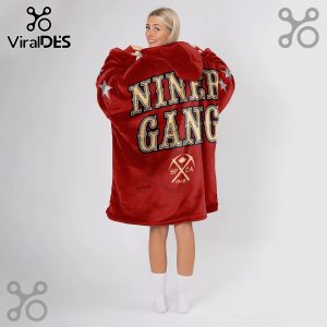 Red oversized hoodie blanket with 