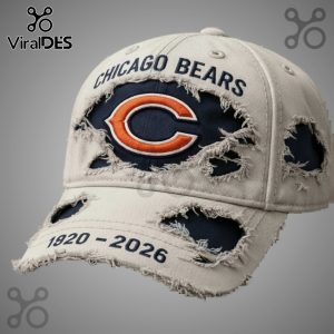 Chicago Bears 1920-2026 Distressed Vintage Sports Fan Baseball Cap