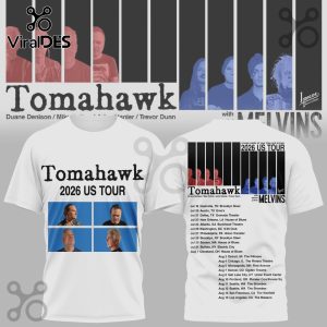 Tomahawk 2026 US Tour tee with band member pics and tour dates with Melvins.!