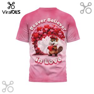 Buc-ee's Beaver Believer Pink 3D T-Shirt: Show your Buc-ee's love with this unique pink tee featuring a fun 3D design.