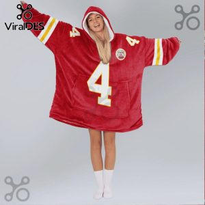 Rashee Rice 4 Kansas City Chiefs NFL Player Blanket Hoodie