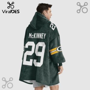 Green Bay Packers hoodie blanket featuring 'McKinney' and number '29'.!