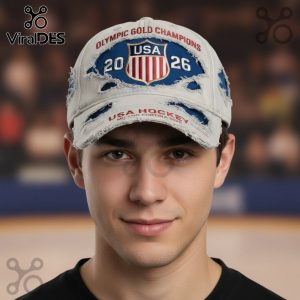 USA Hockey 2026 Olympic Gold Champions Distressed Baseball Cap