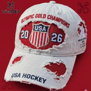 USA Hockey Olympic Gold Champions 2026 Distressed Baseball Cap