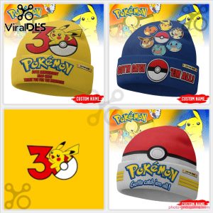 Pokemon Custom Name Beanie Hat