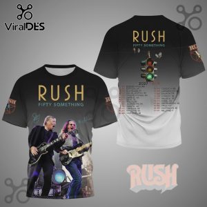 Rush Fifty Something 2027 tour shirt featuring the band and tour dates.!
