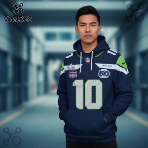 Seattle Seahawks Kupp 10 Super Bowl LVI 50th Anniversary 3D Hoodie