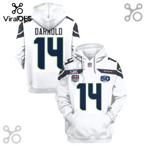Seattle Seahawks Darnold 14 50th Anniversary Commemorative Premium 3D Hoodie